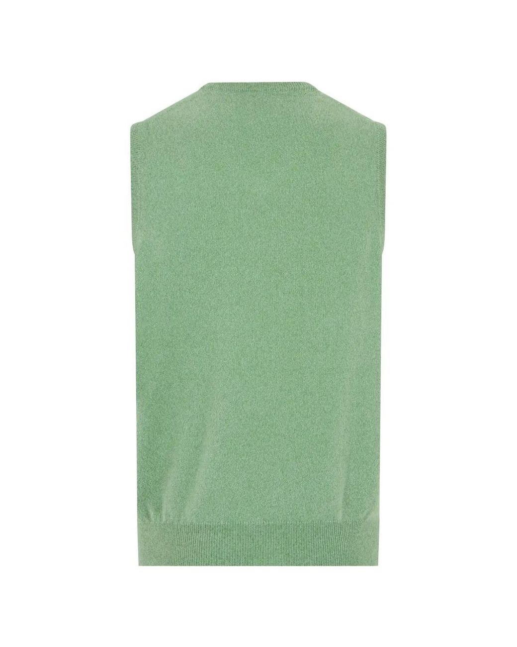 Fedeli Green V-Neck Vest for men