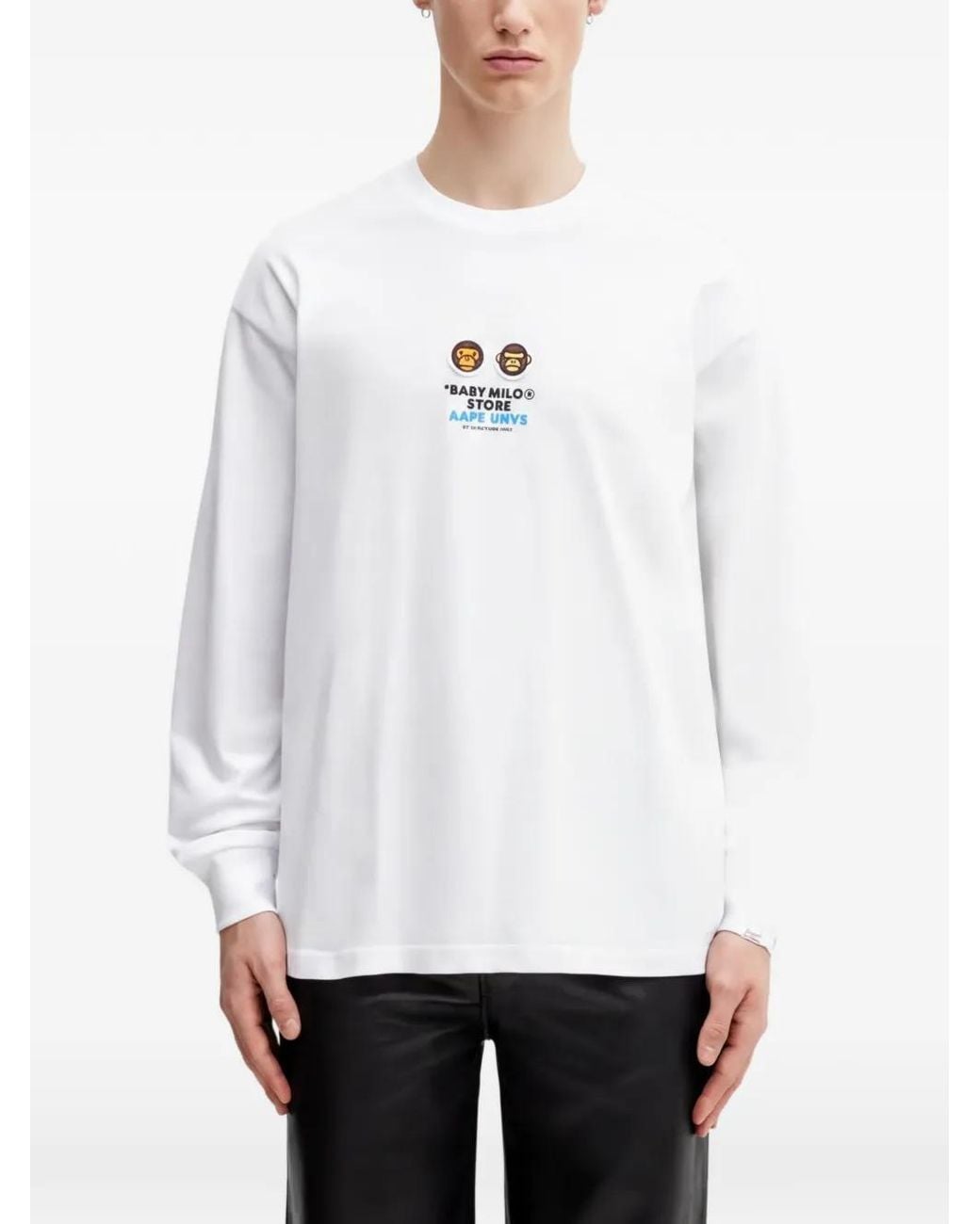Aape By A Bathing Ape White Baby Milo Graphic-Print T-Shirt for men