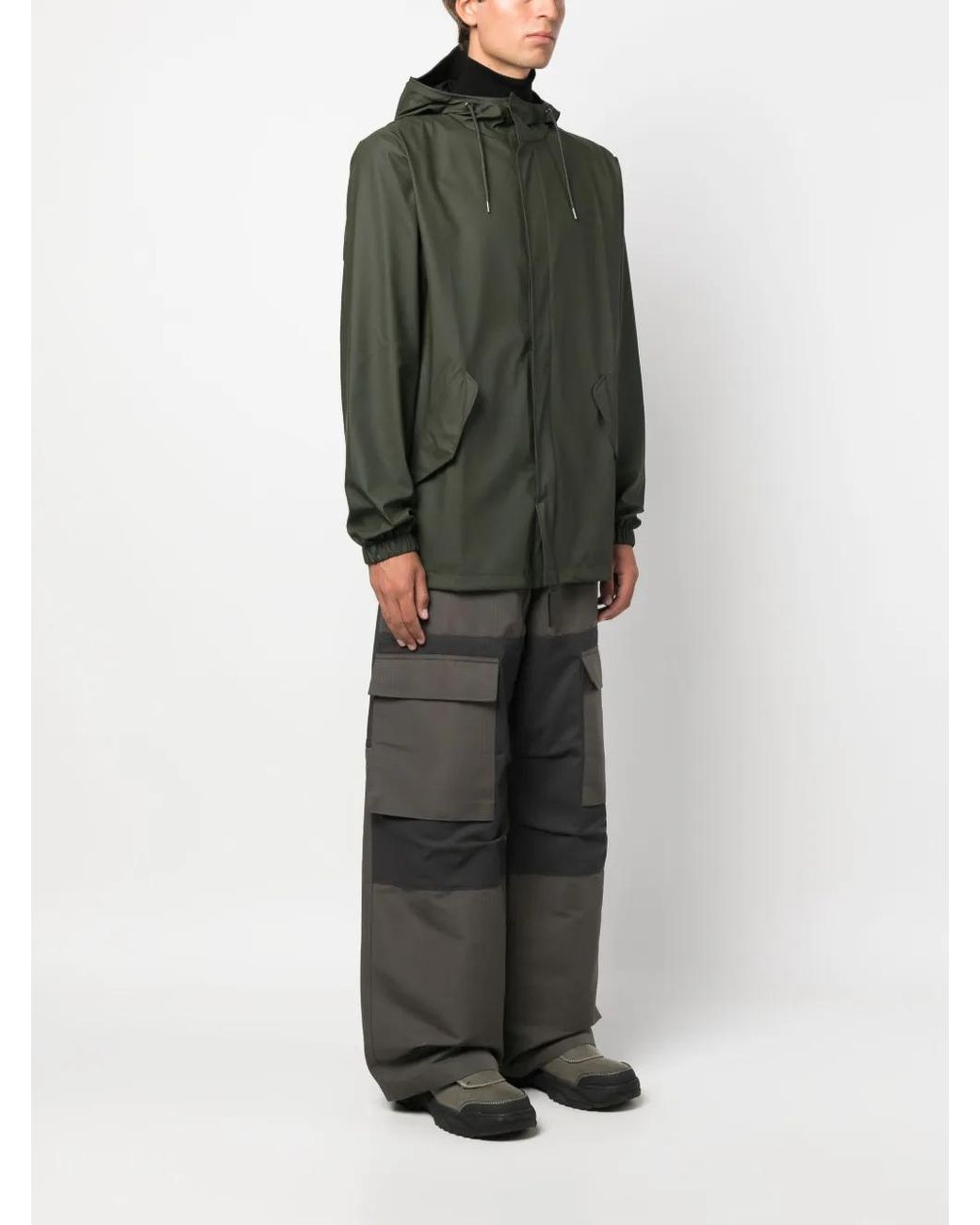 Rains Green Fishtail Waterproof Raincoat