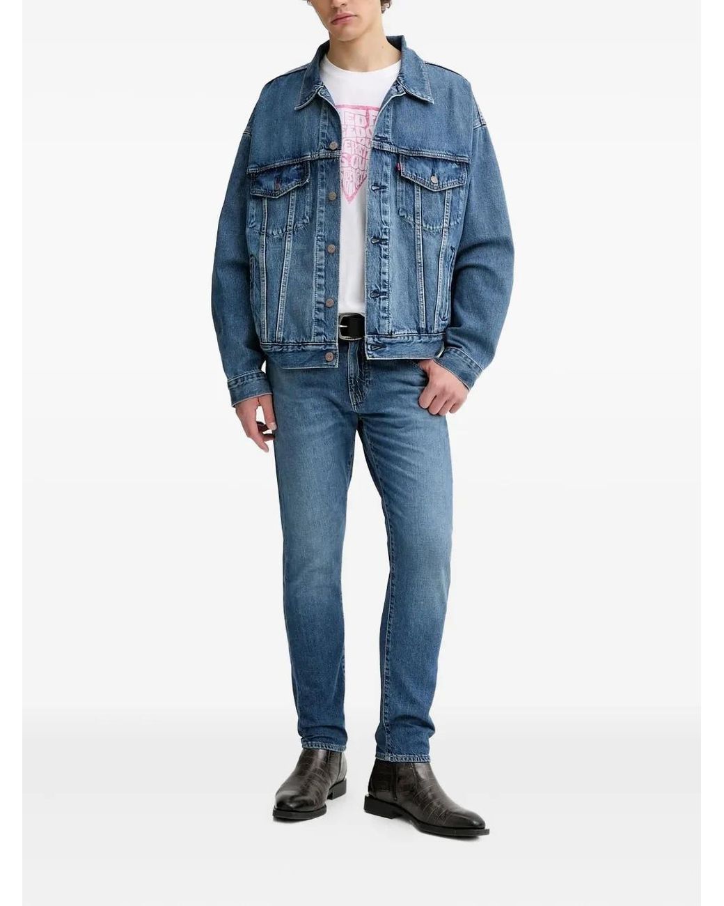 Levi's Blue Trucker Button-Fastening Denim Jacket for men