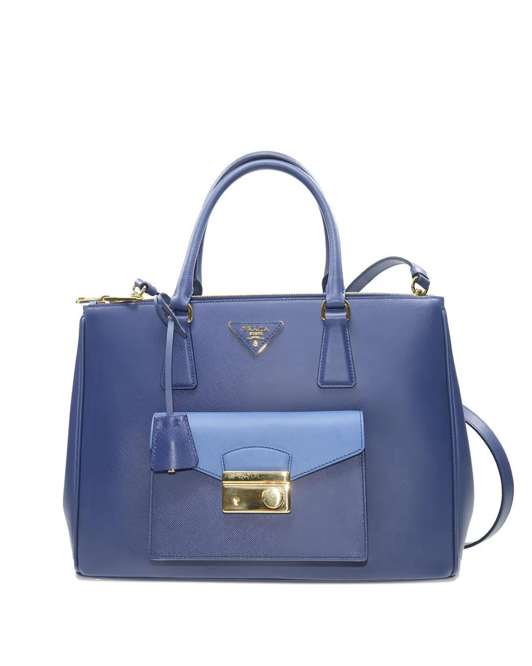 Borsa Tote Lux Galleria di Prada in Blue