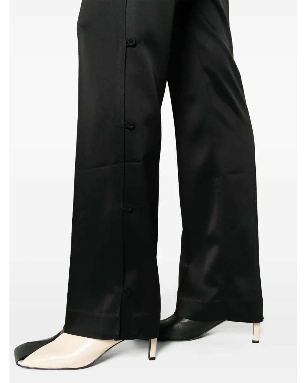 Nanushka Black Felina Straight-Leg Trousers