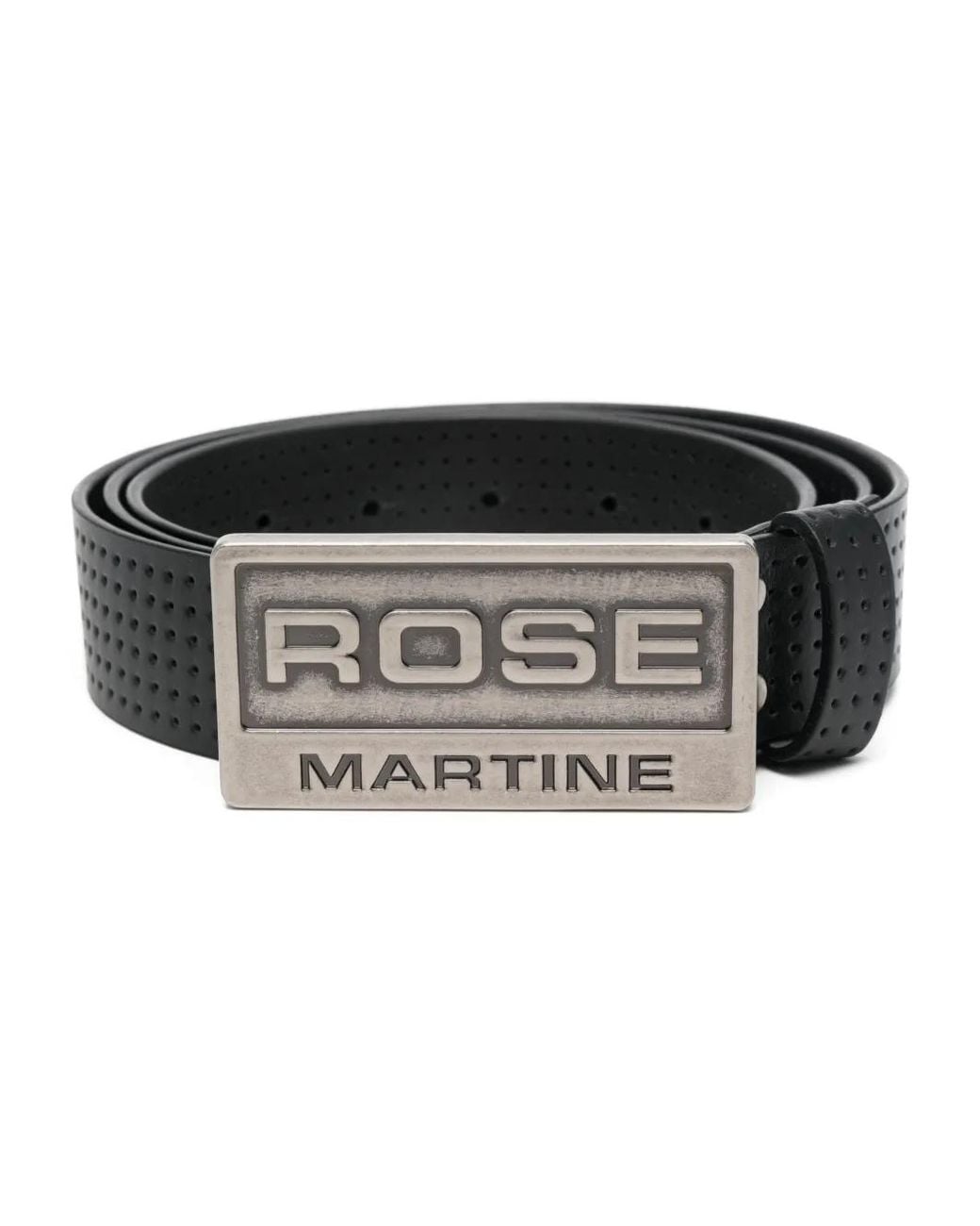 Martine Rose Black Perforated Sports Belt for men