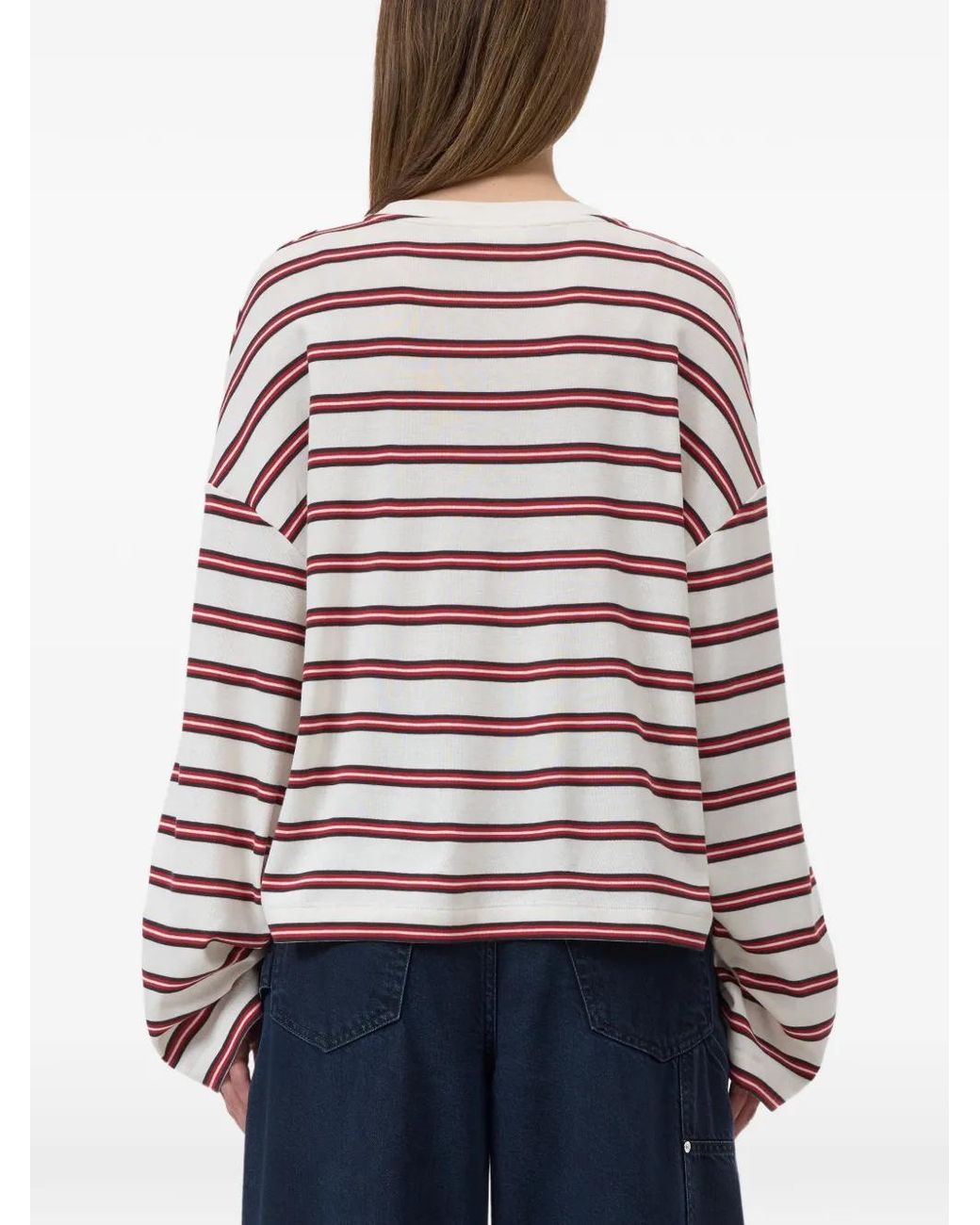 Closed Red Striped Long-Sleeve T-Shirt