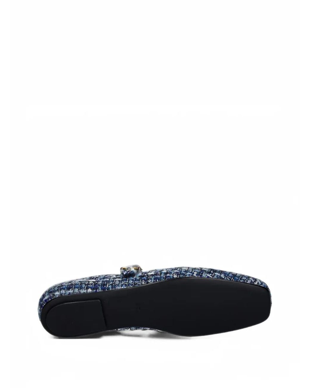 Jeffrey Campbell Blue Amarissa-2 Embellished Tweed Ballet Flats