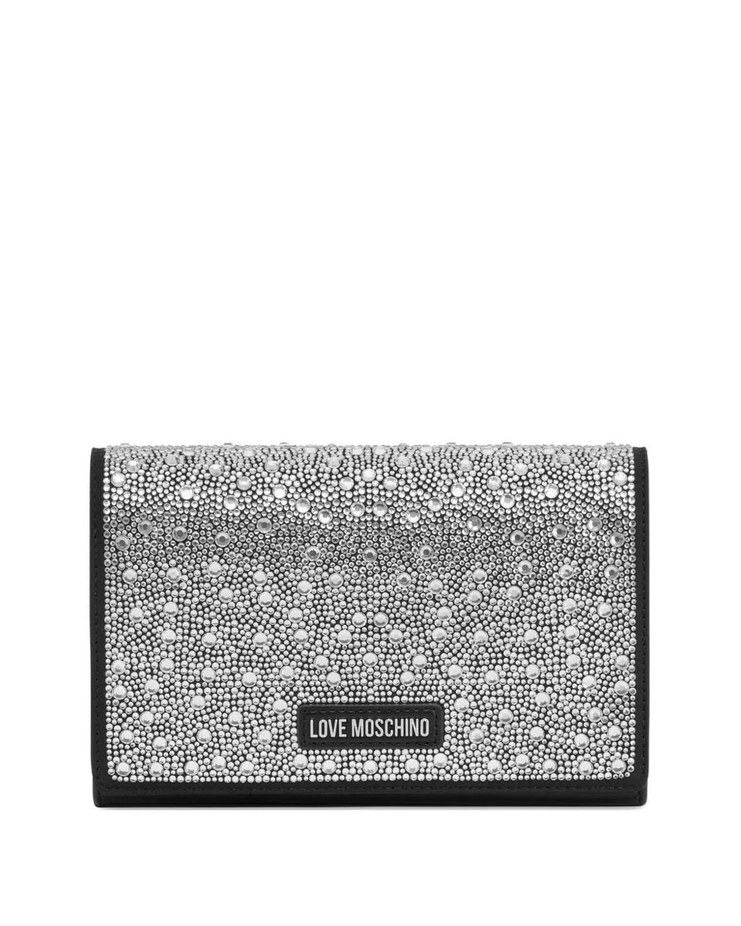 Love Moschino Gray Stones Shoulder Bag