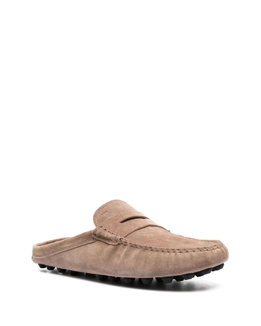 Tod's Brown Gommino Bubble Suede Mules for men