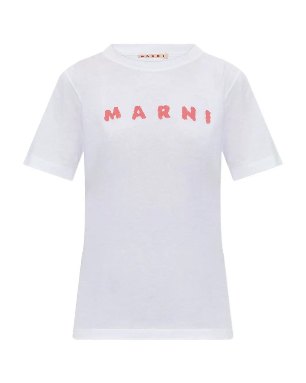 Marni White Logo-Print T-Shirt