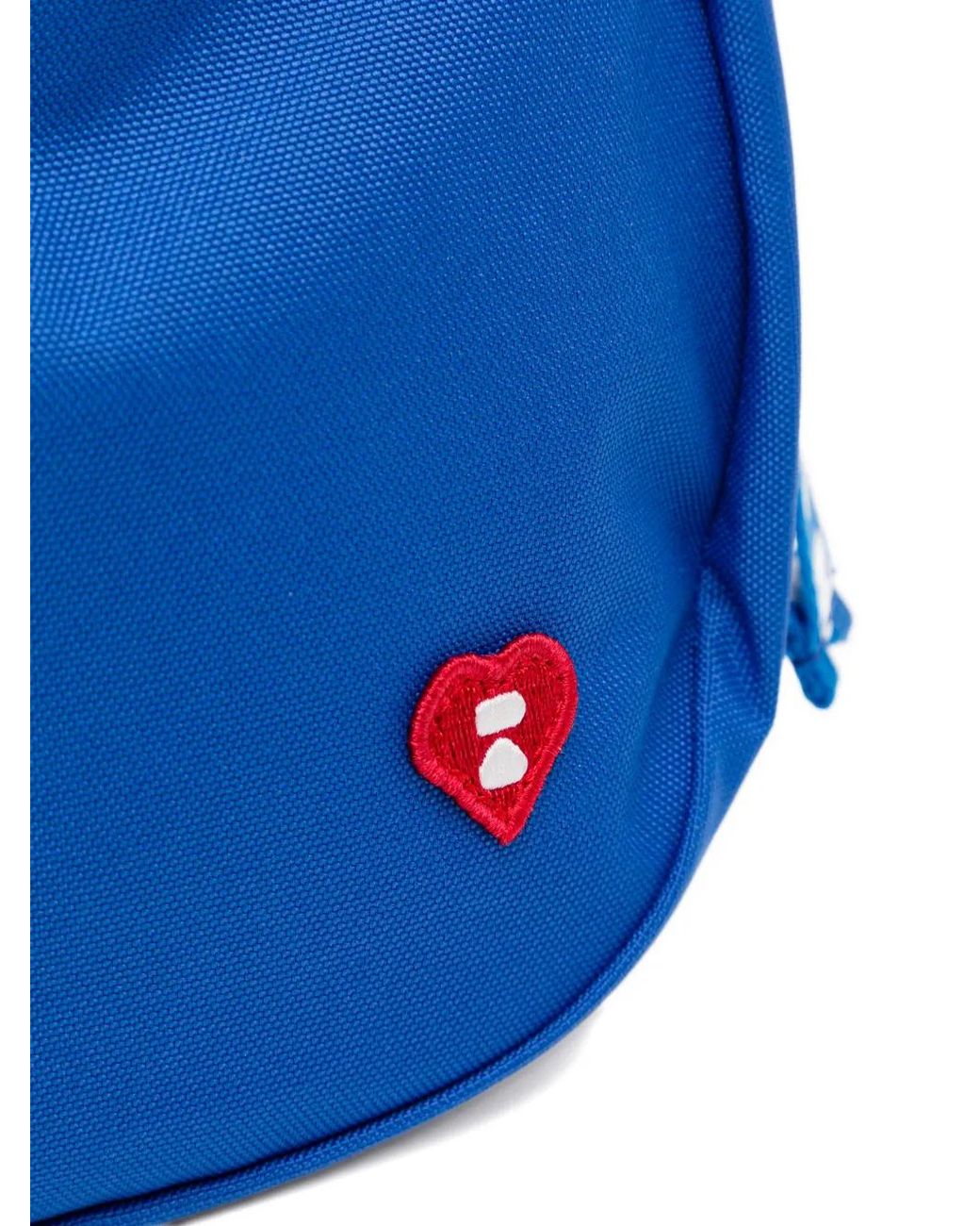 AAPE BY A BATHING AP Blue Heart-Patch Shoulder Bag