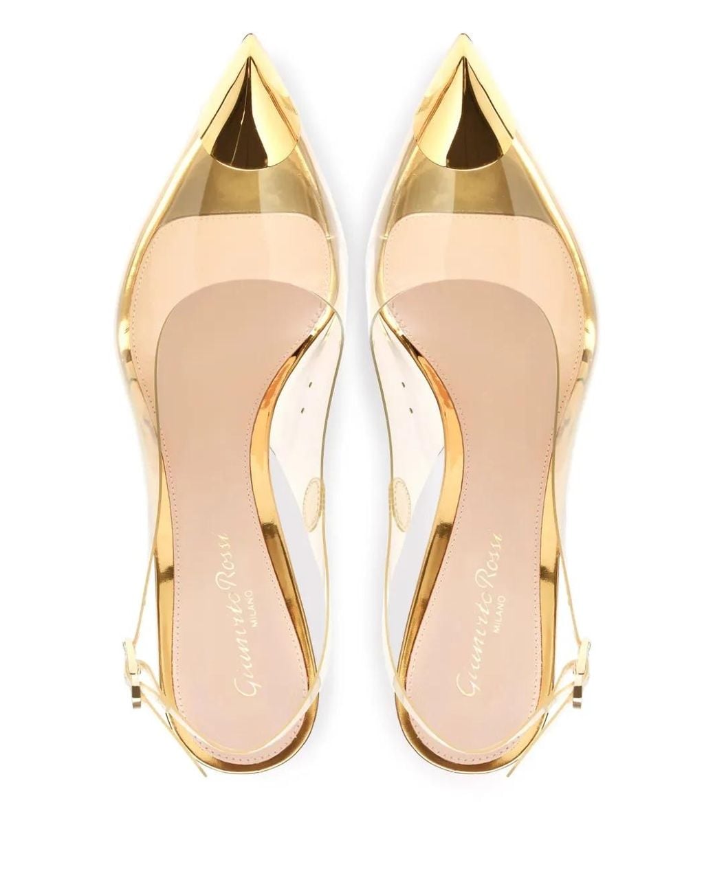 Gianvito Rossi Metallic "Diana" Glass And Metal High Heel Pump