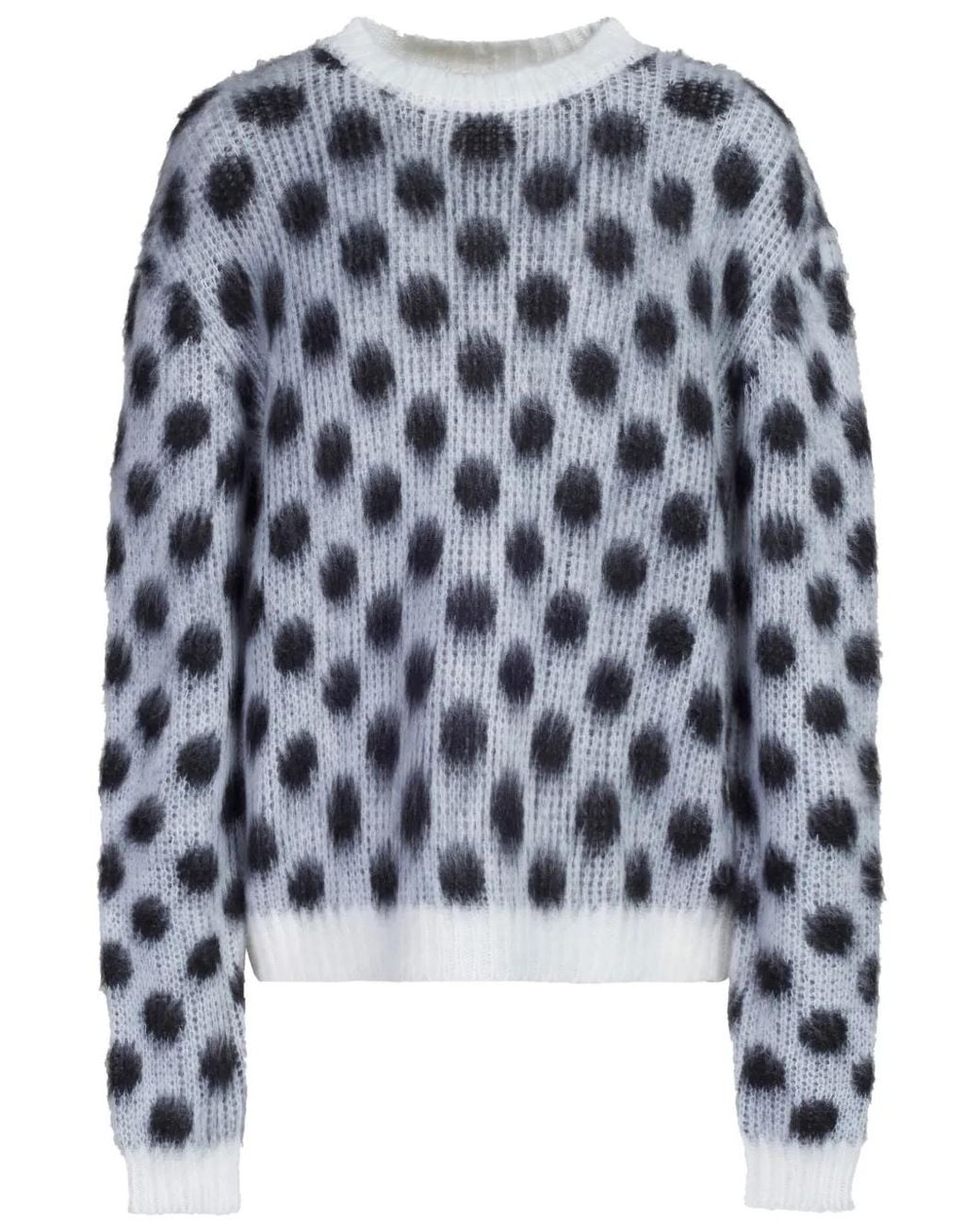 Marni Black Polka-Dot Intarsia Jumper for men
