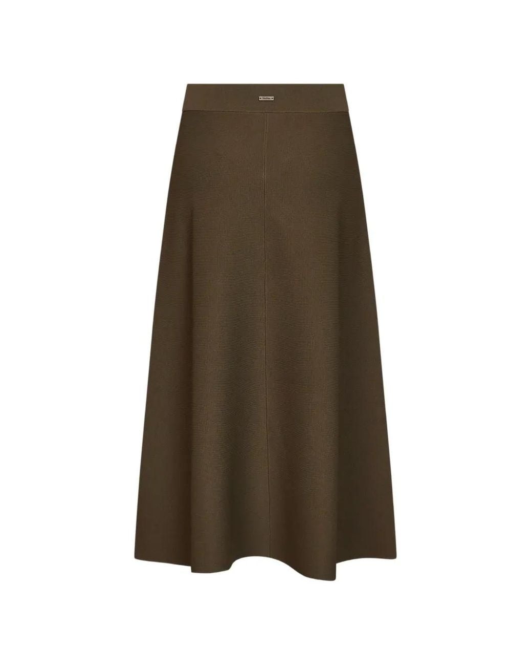 Max Mara Natural Milano-Knit Midi Flared Skirt