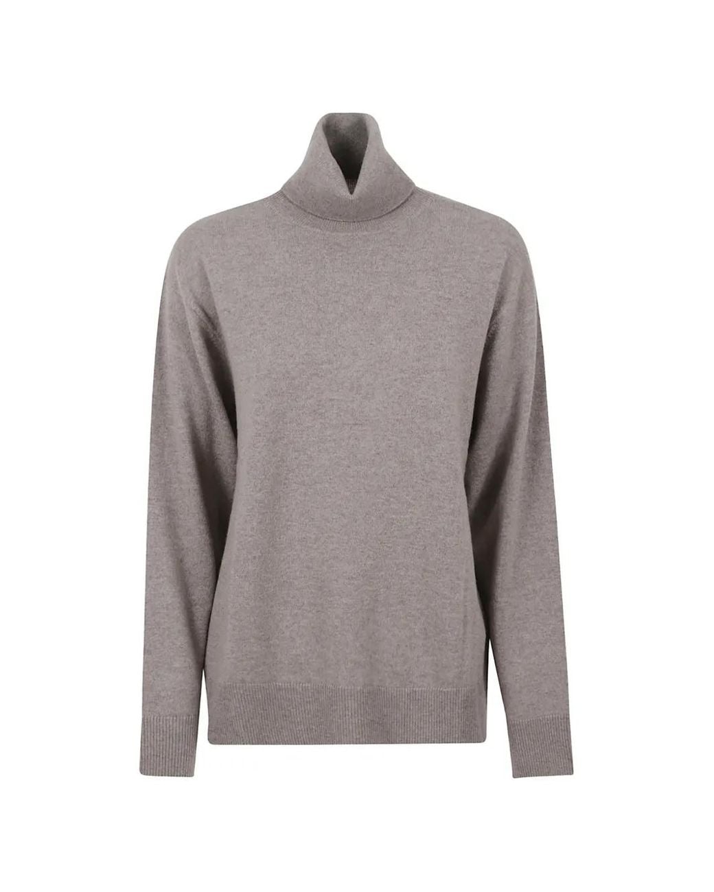 P.A.R.O.S.H. Gray Roll-Neck Knitted Sweater