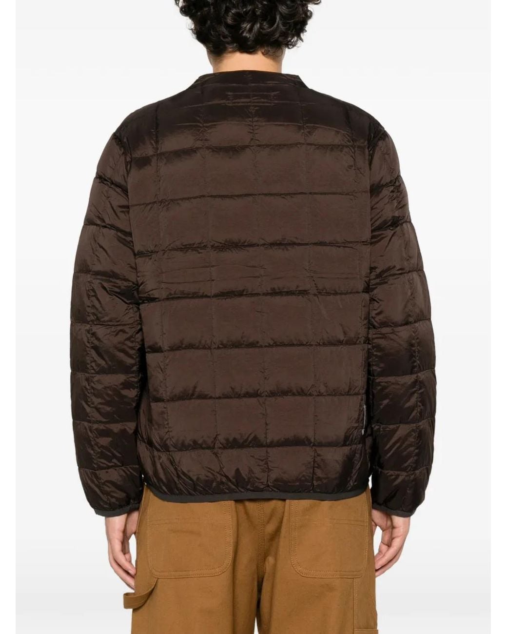 Universal Works Brown Quilted Button-Up Jacket for men
