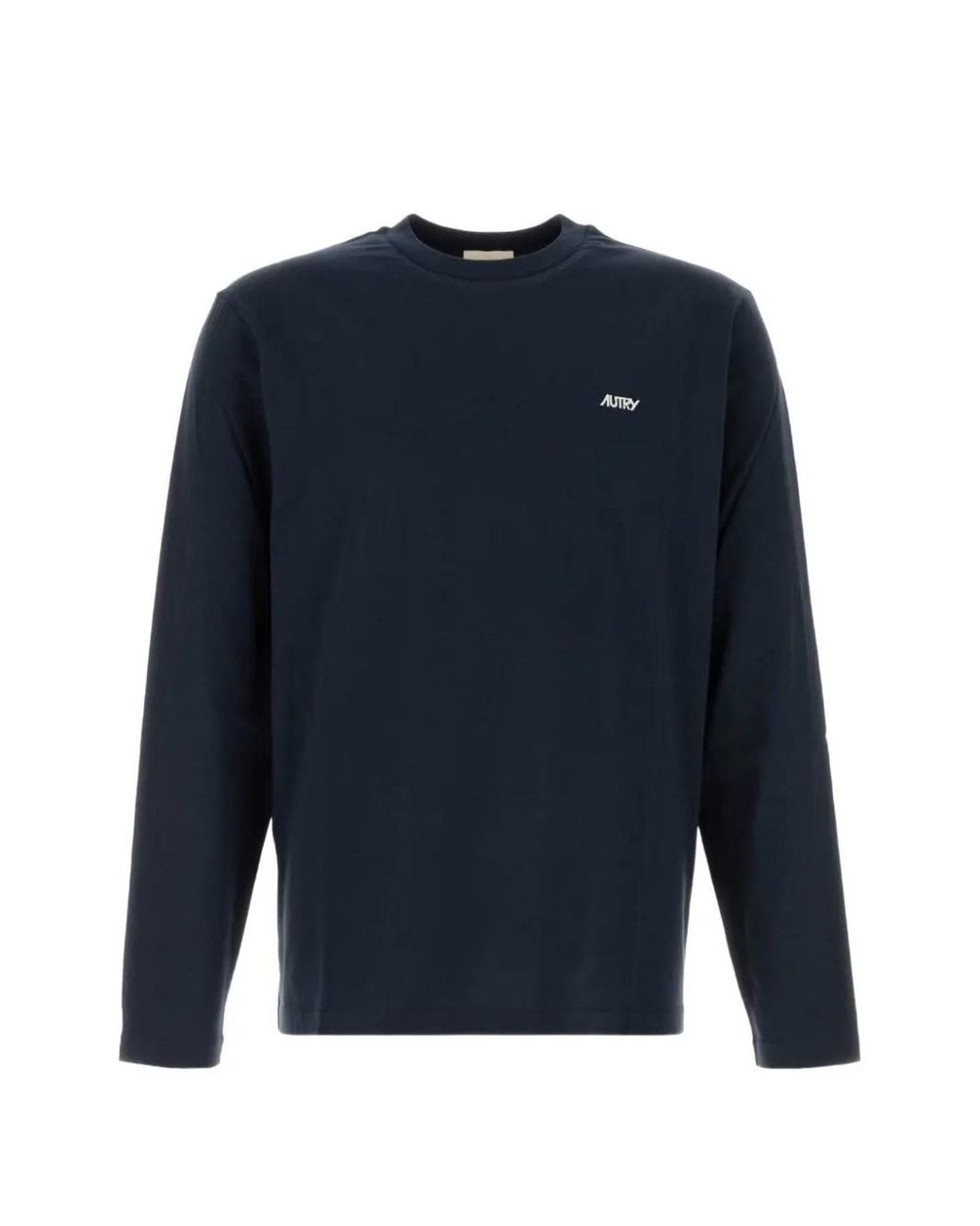 Autry Blue Long-Sleeve Embroidered Logo T-Shirt