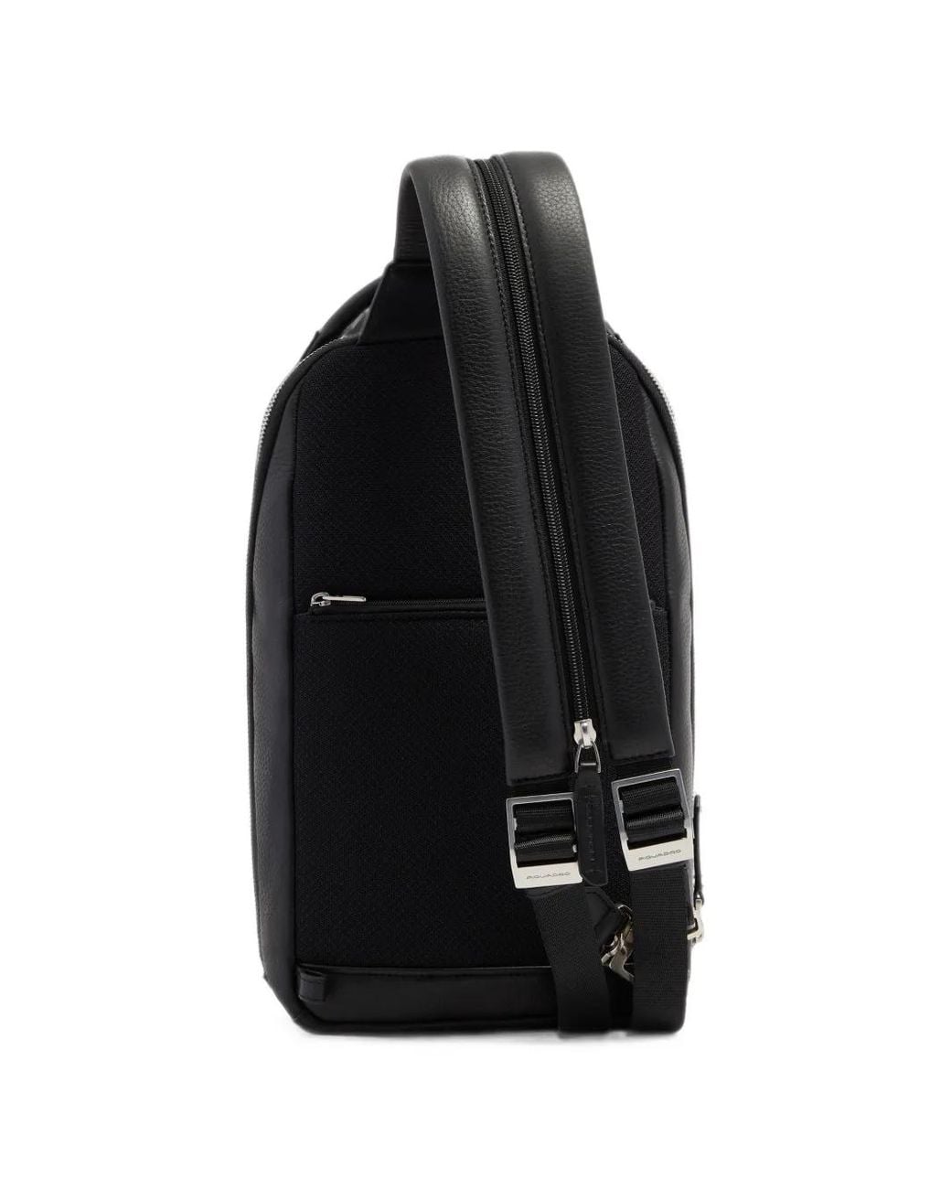 Piquadro Black Logo-Plaque Sling Bag for men