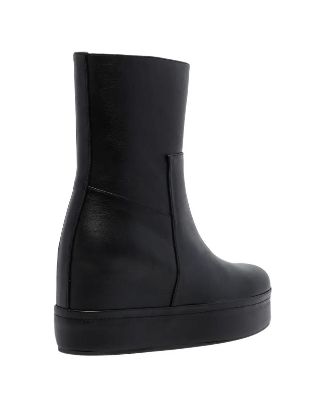 Paloma Barceló Black Disa Track Platform Leather Boots