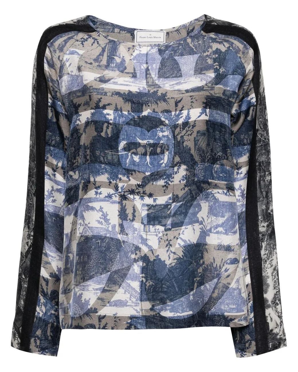 Pierre Louis Mascia Blue Aloe Blouse