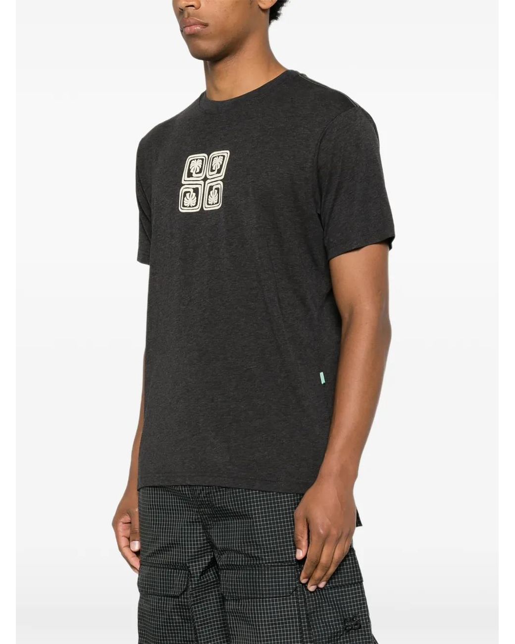 Vissla Black Logo-Print Short-Sleeve T-Shirt for men