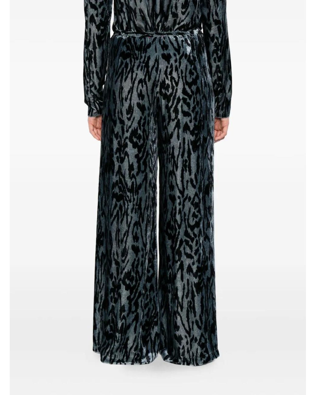 Forte_forte Black Animal-Print Trousers