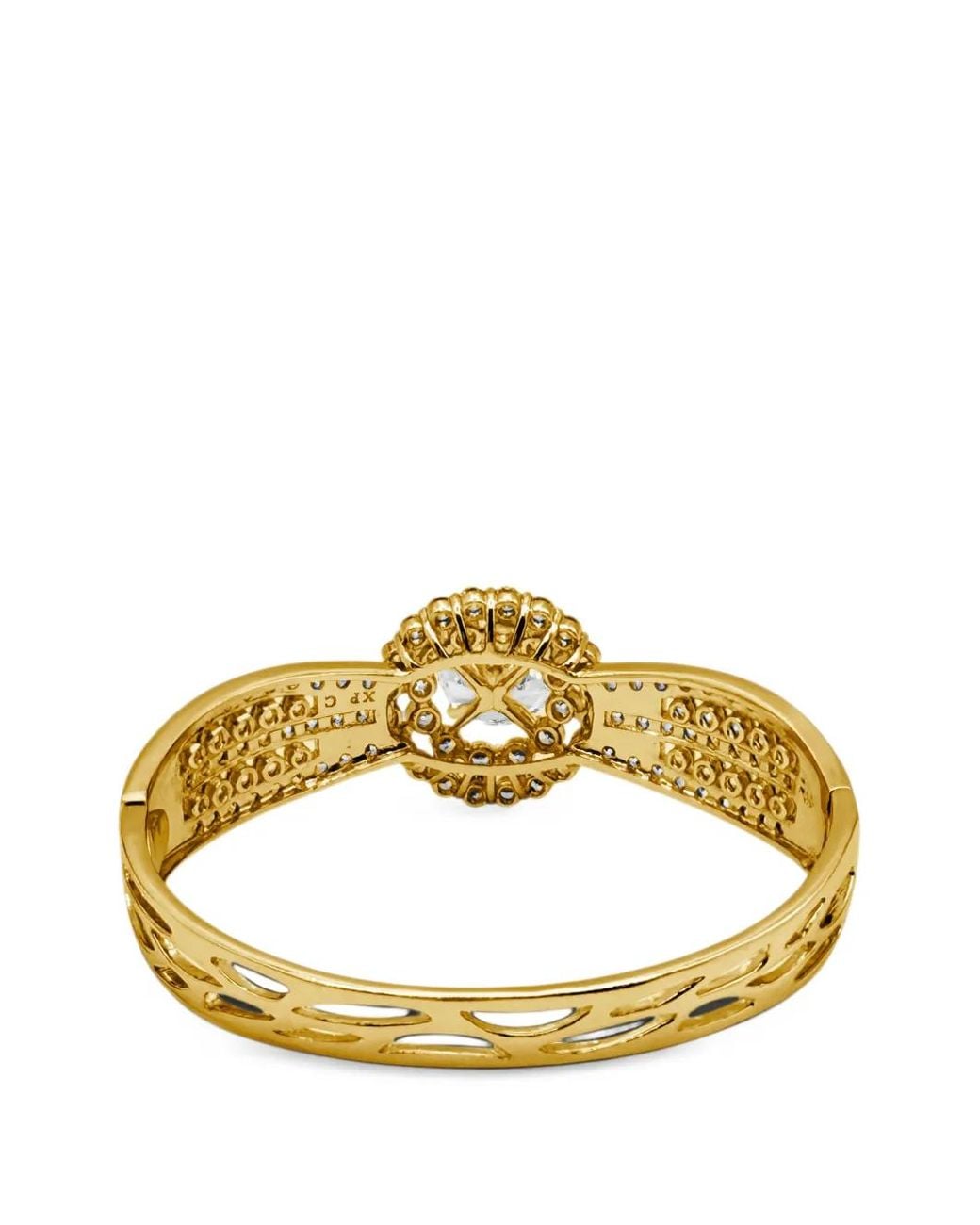 Hzmer Jewelry Metallic Sitara Crystal-Embellished Cuff Bracelet
