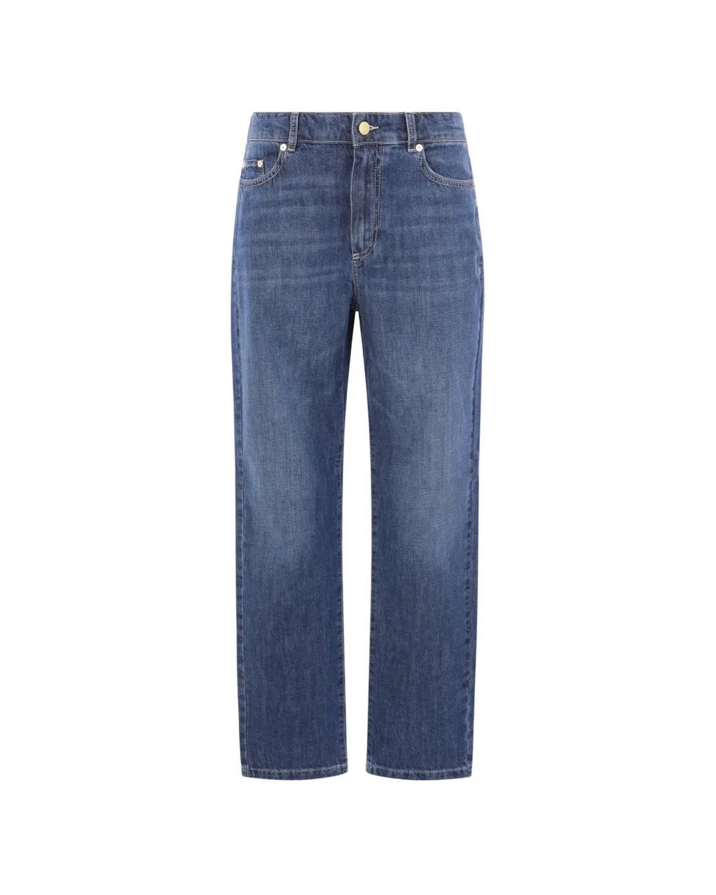 Max Mara Blue Macro Slim-Fit Jeans