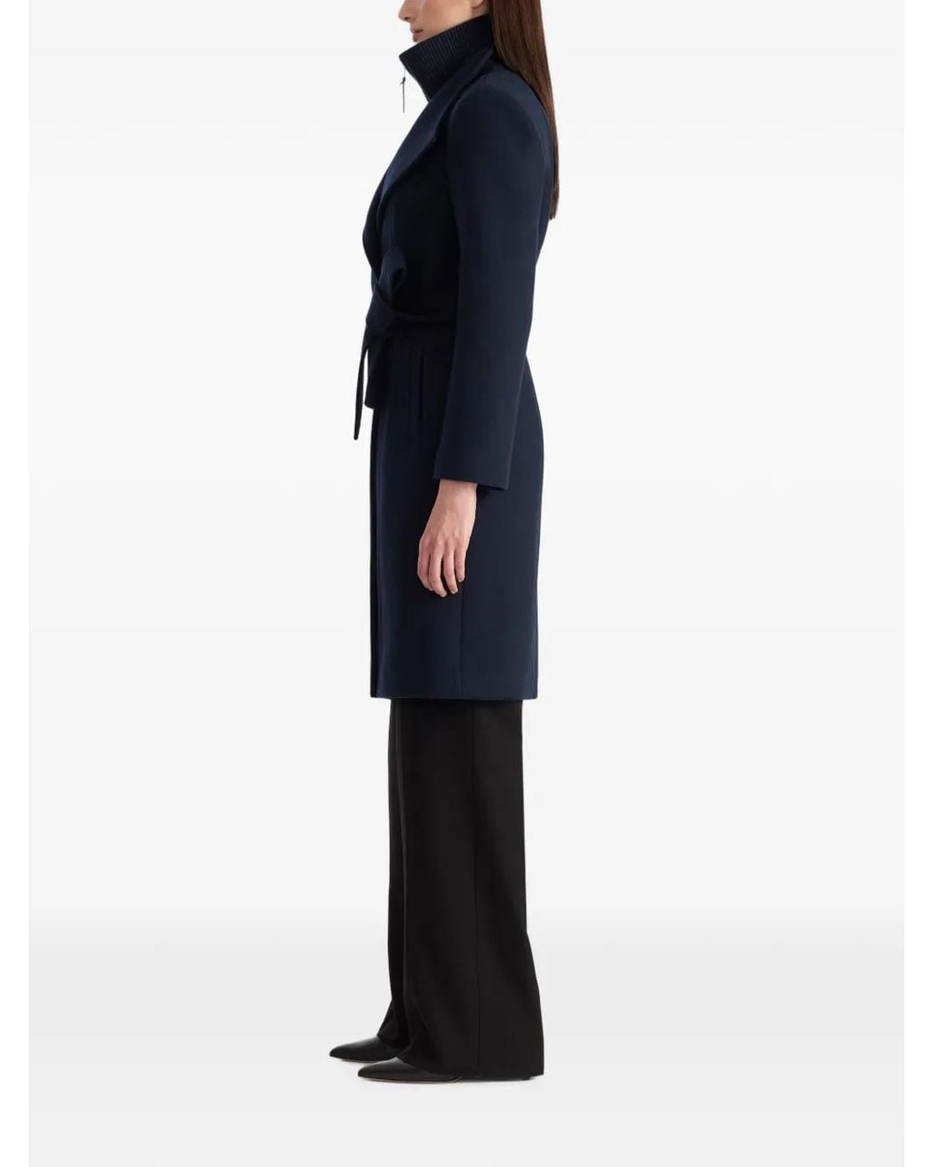 Mackage Blue Norita-Zz Belted Wool Coat