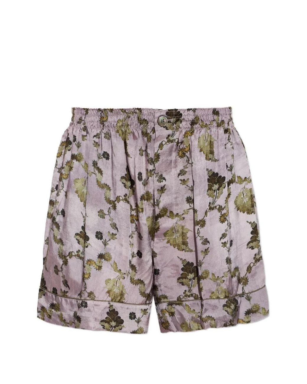 R13 Gray Floral-Print Shorts