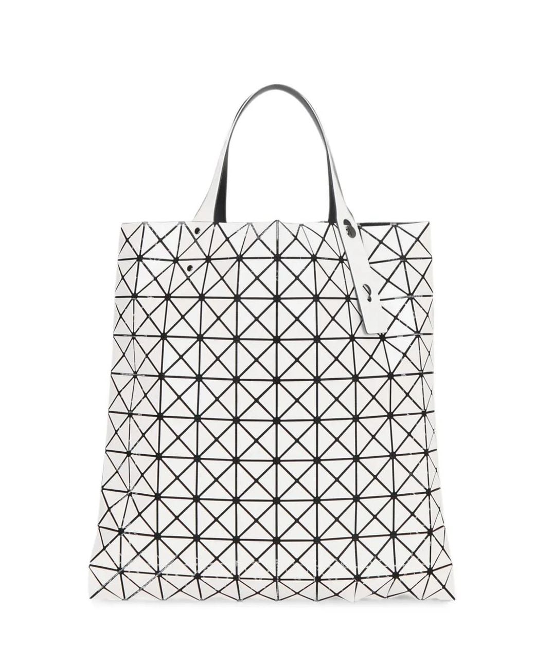 Issey Miyake White Prism Geometric Tote Bag
