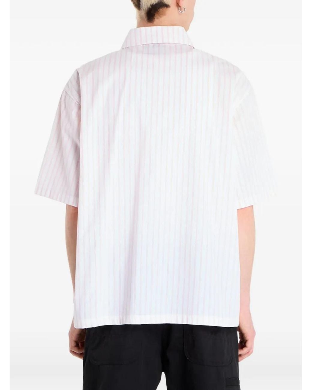 Dickies White Venedocia Striped Shirt for men