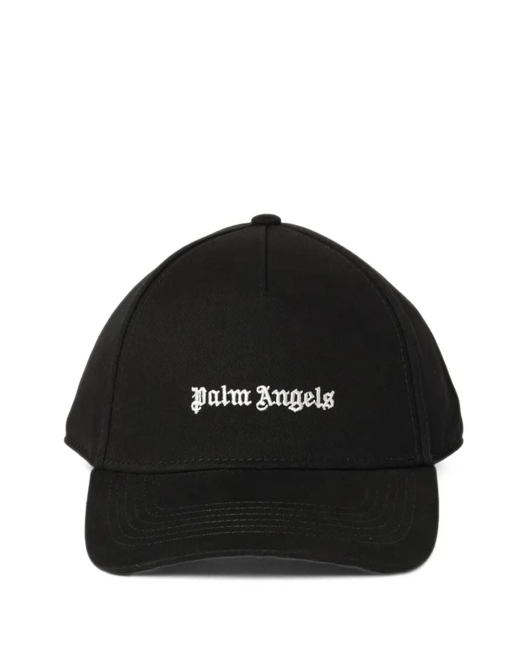 Palm Angels Black Logo-Embroidered Baseball Cap for men