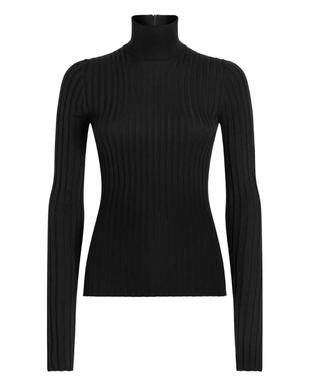 Dolce & Gabbana Black Pull Côtelé À Col Roulé