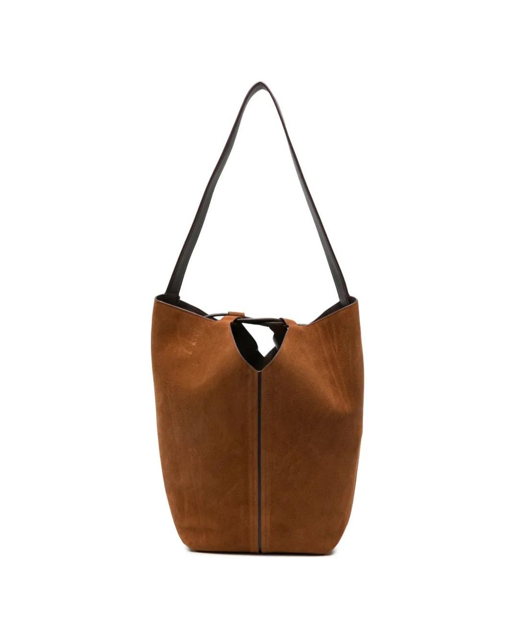 Hereu Brown Riba Suede Tote Bag