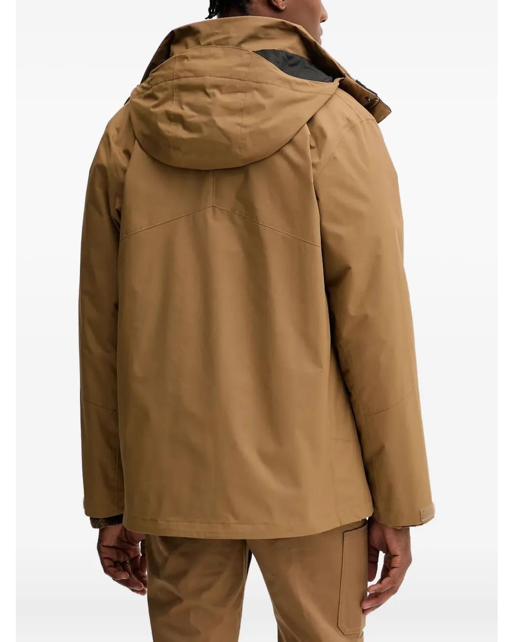 Columbia Brown Zipped Reversible Hooded Jacket for men