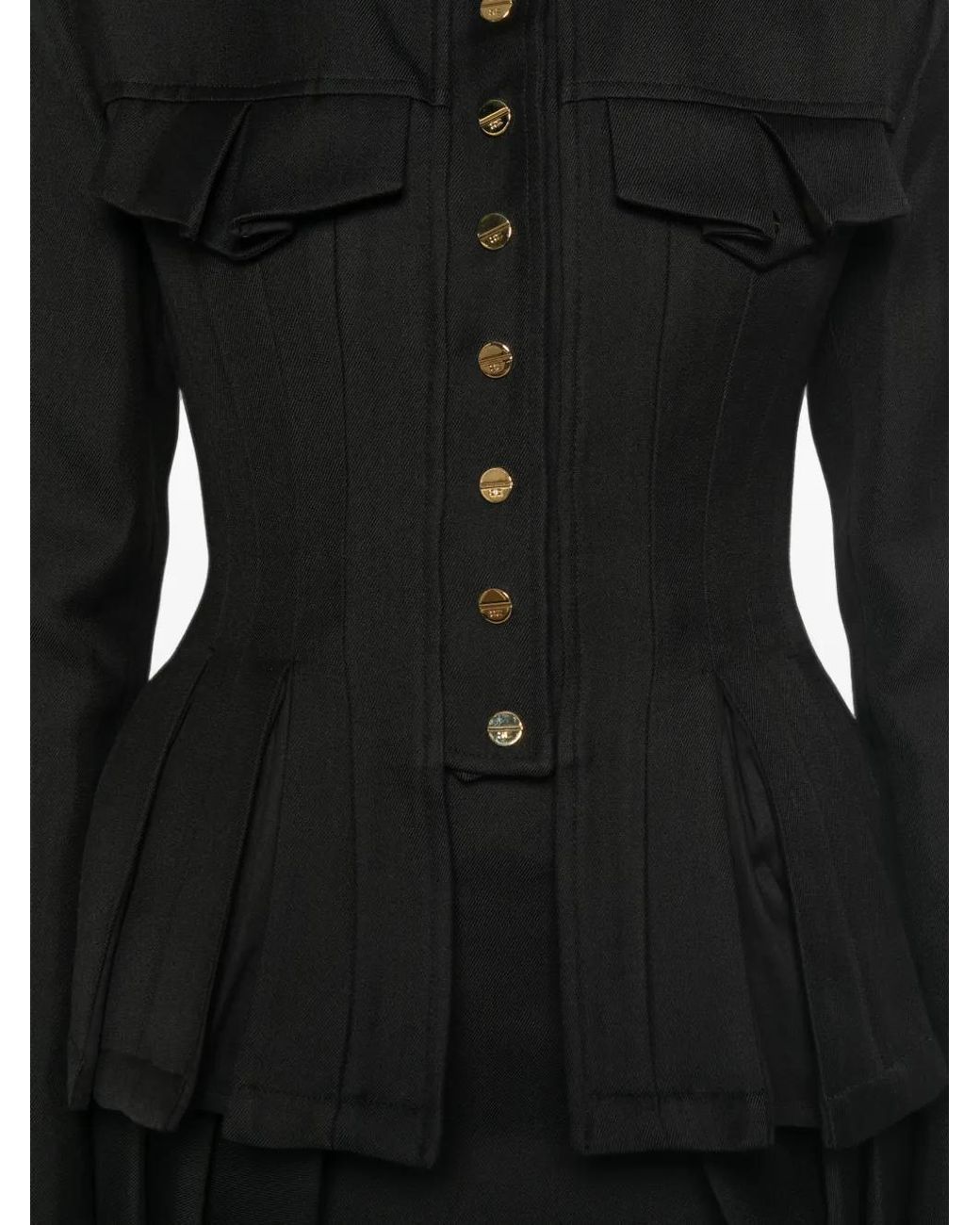 Elisabetta Franchi Black Cool Wool Jacket