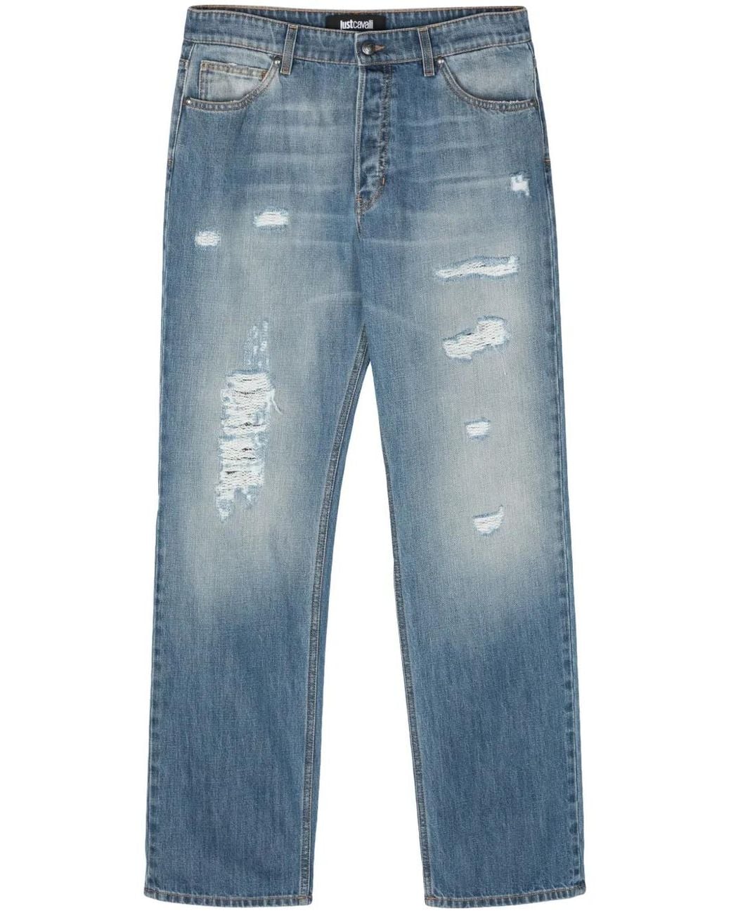 Just Cavalli Blue Straight-Leg Jeans for men