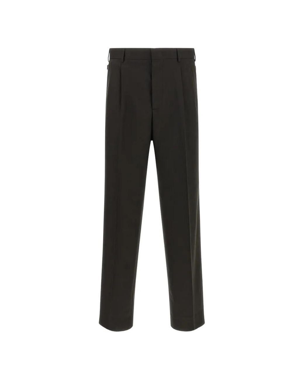 Cellar Door Black Nev Pleated Trousers for men