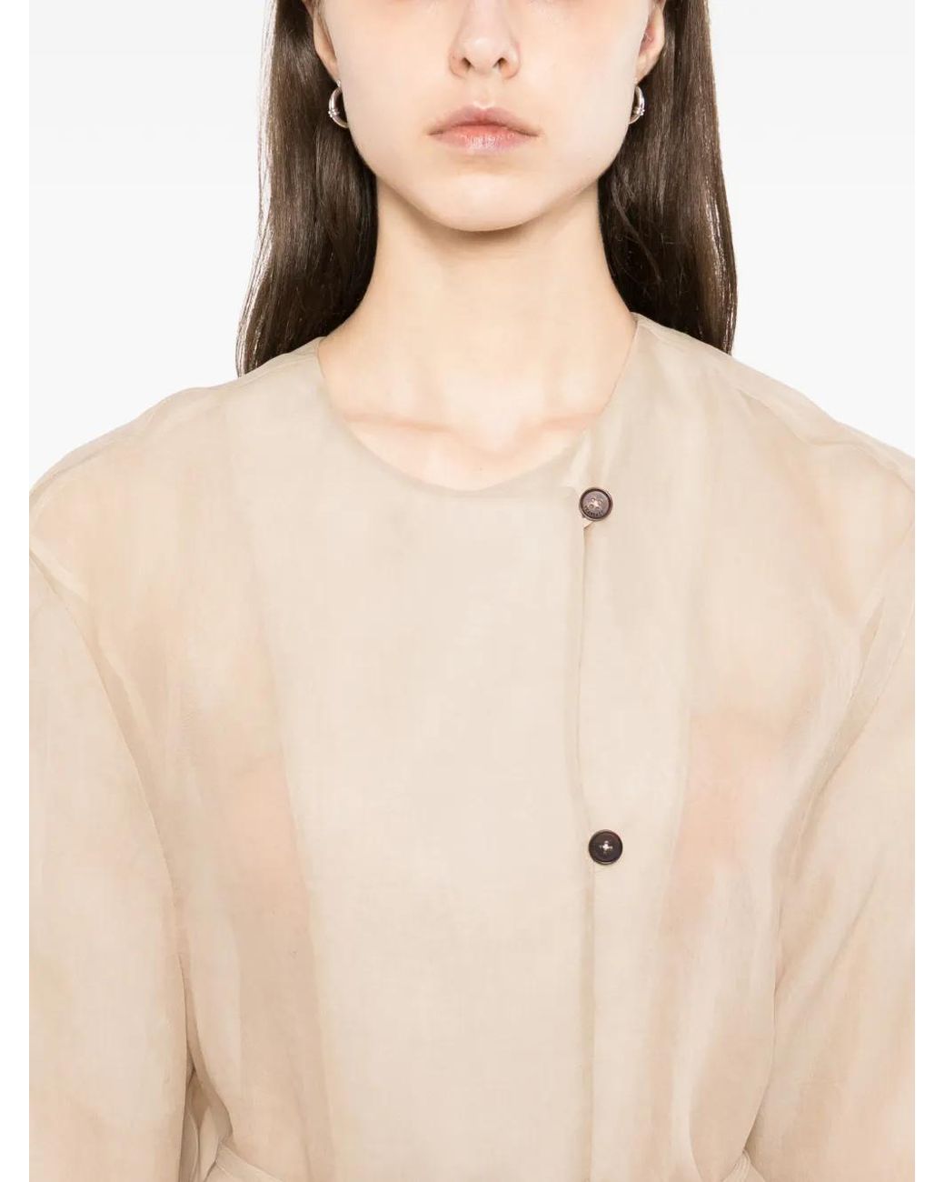 Chaqueta De Seda Transparente YEAREAST de color Natural