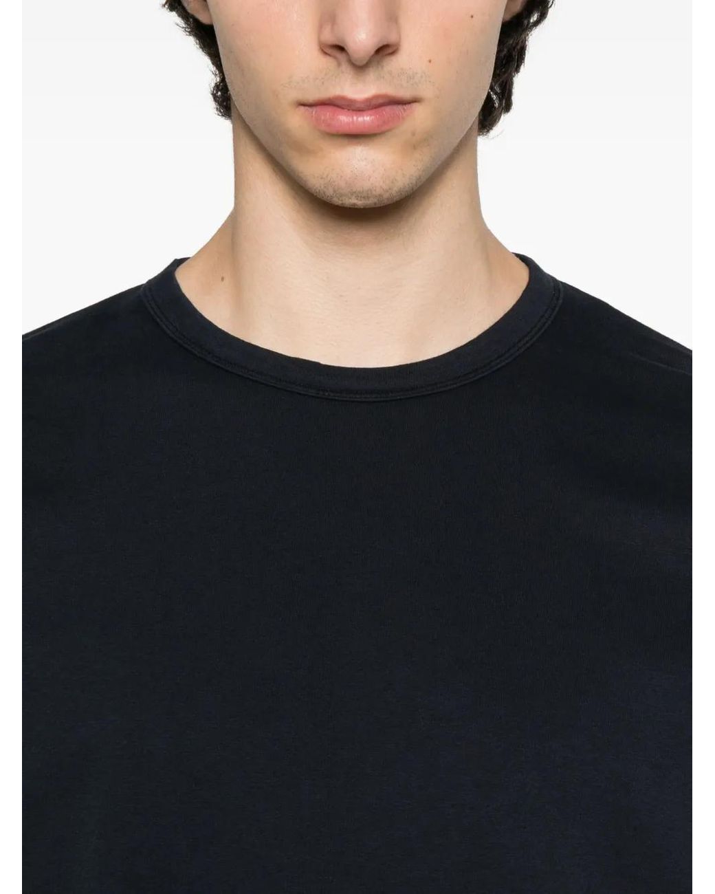 C P Company Black Dark Cotton Sweatshirt With Signature Sleeve Logo for men
