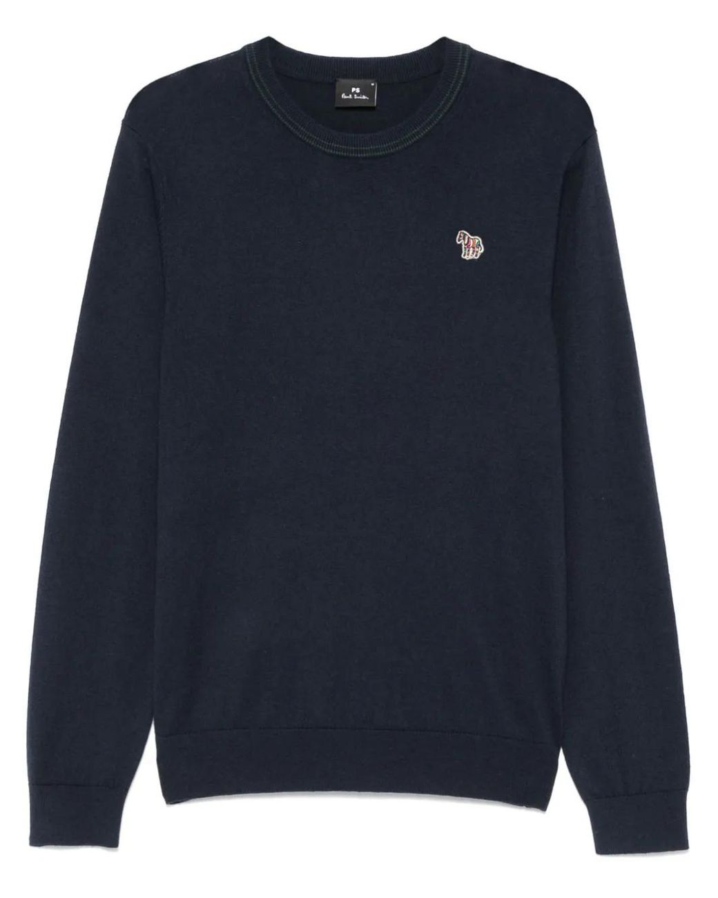 Paul Smith Blue Zebra-Logo Sweater for men