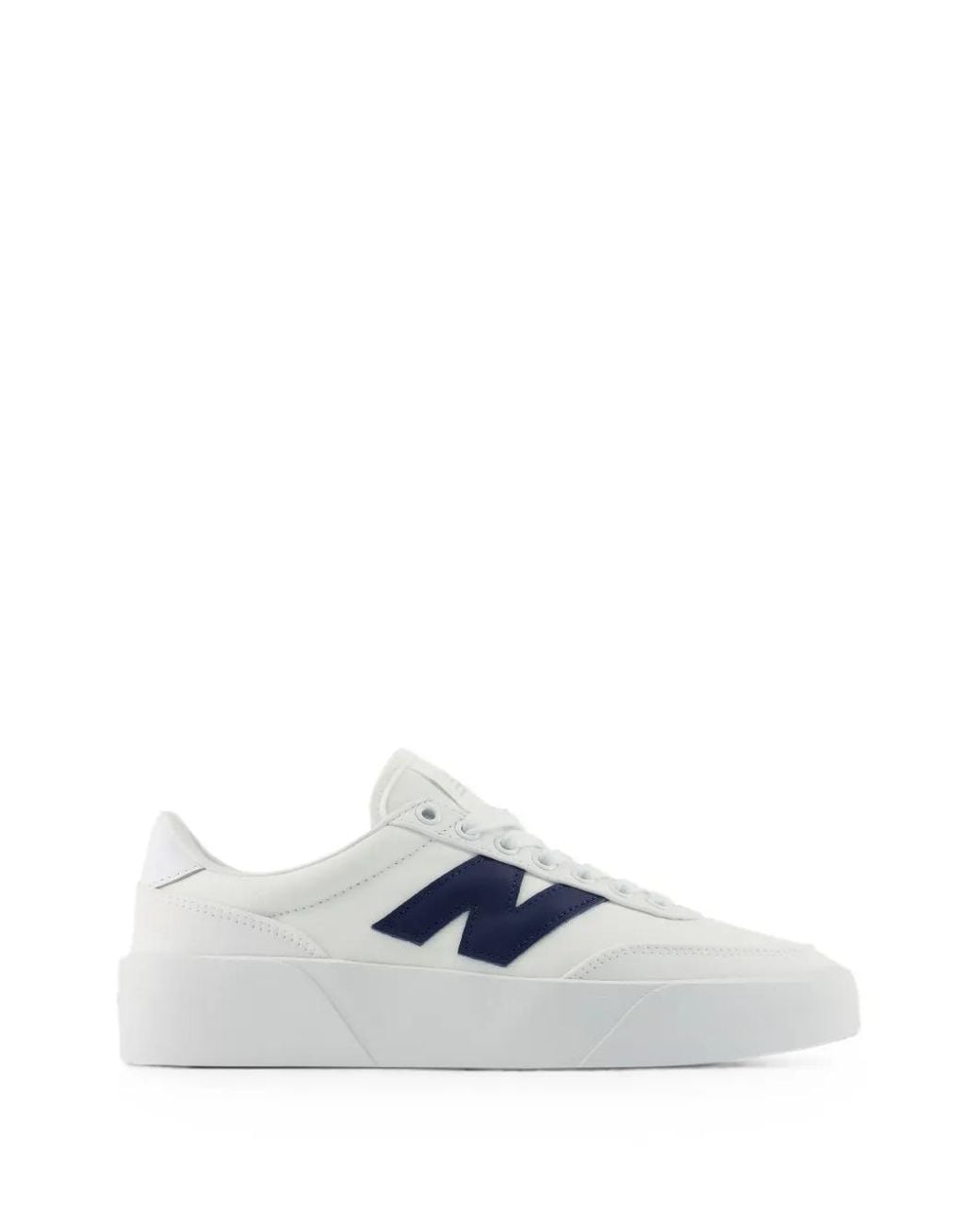 New Balance White Baskets 750 À Patch Logo