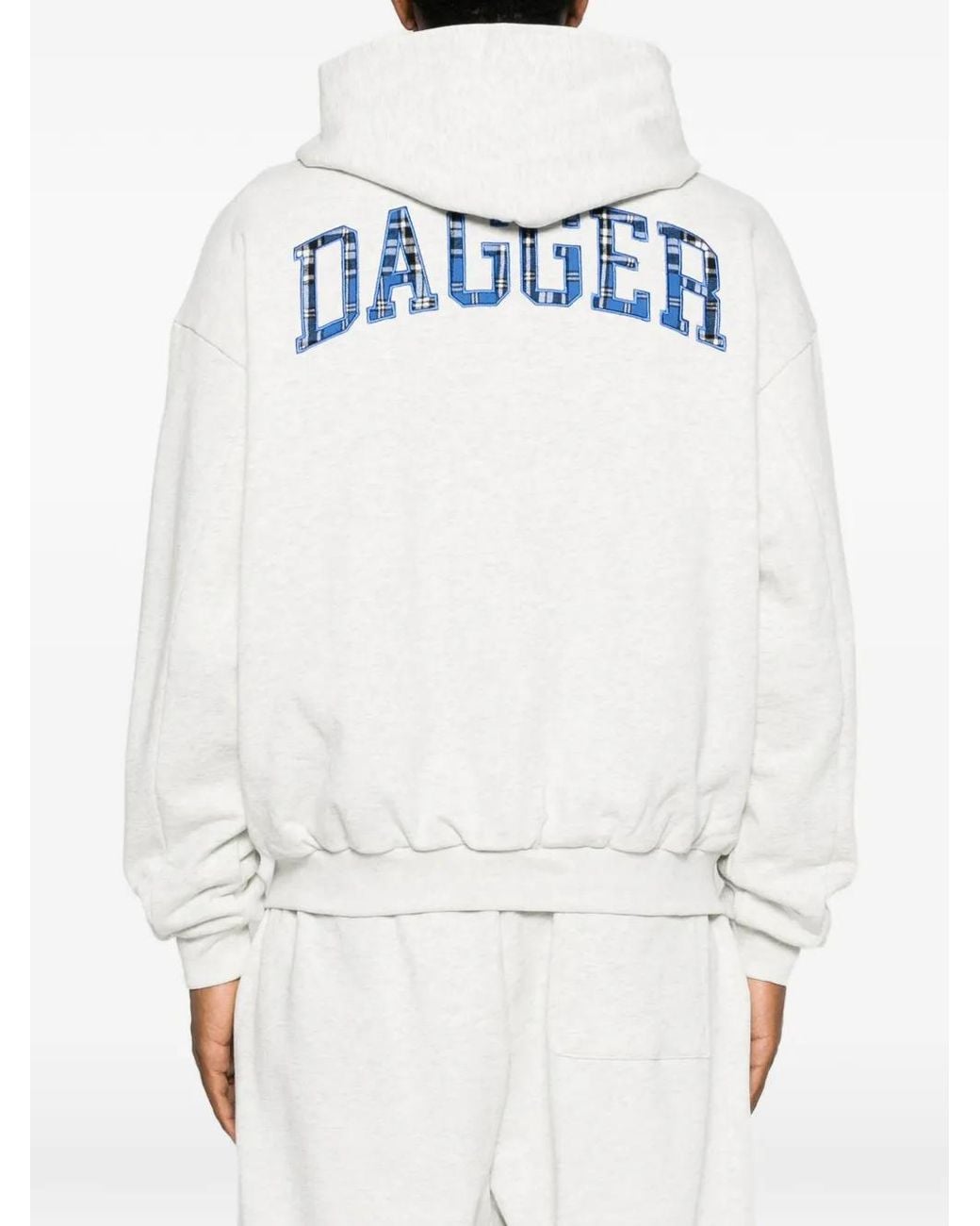 DAGGER White Hoodie Réversible À Patch Logo for men