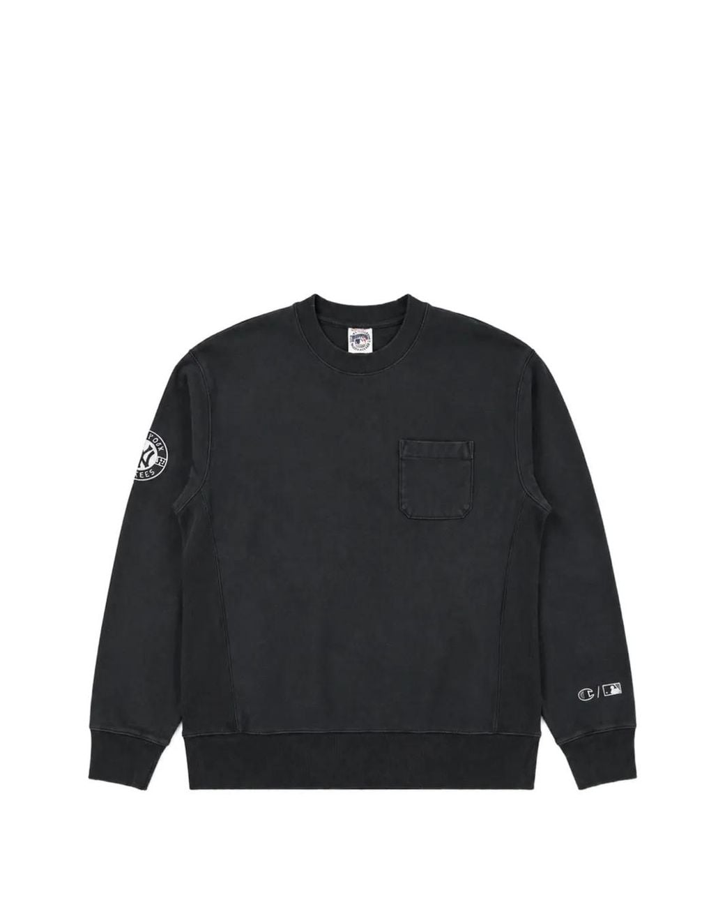 Champion Black X New York Yankees Logo-Patch Sweatshirt for men