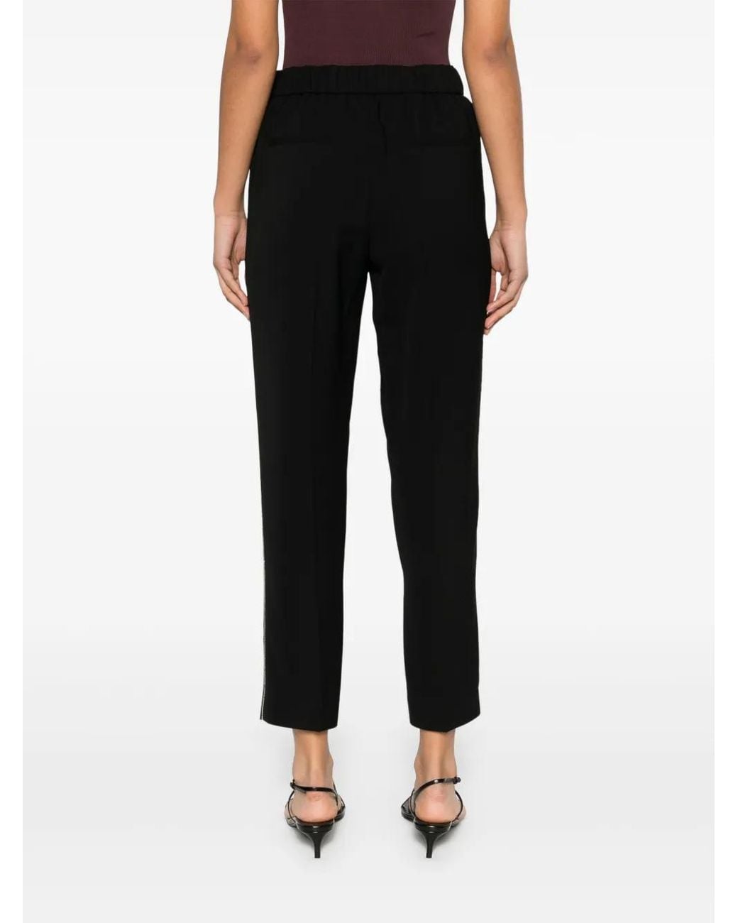 Peserico Black Crepe Trousers