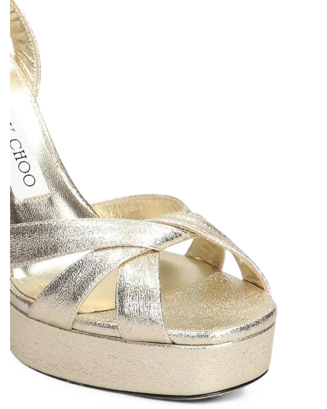 Jimmy Choo White Kove Block-Heel Sandals