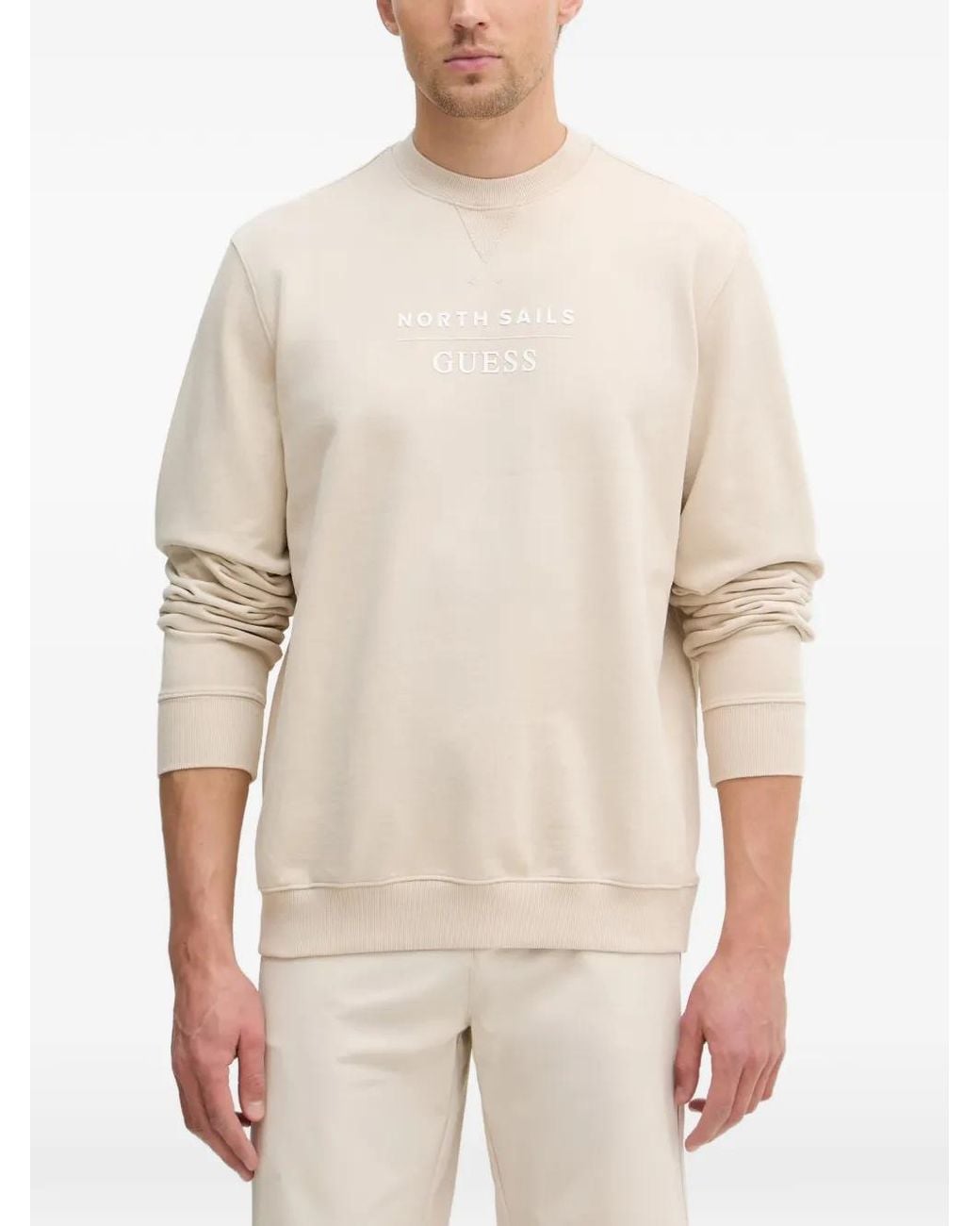 Guess White X North Sails Regular Fit Sweatshirt for men