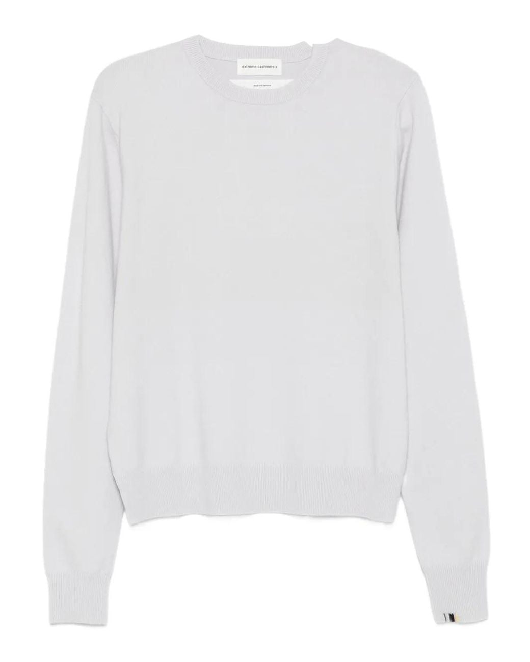 Extreme Cashmere White Crew-Neck Long-Sleeve Sweaters