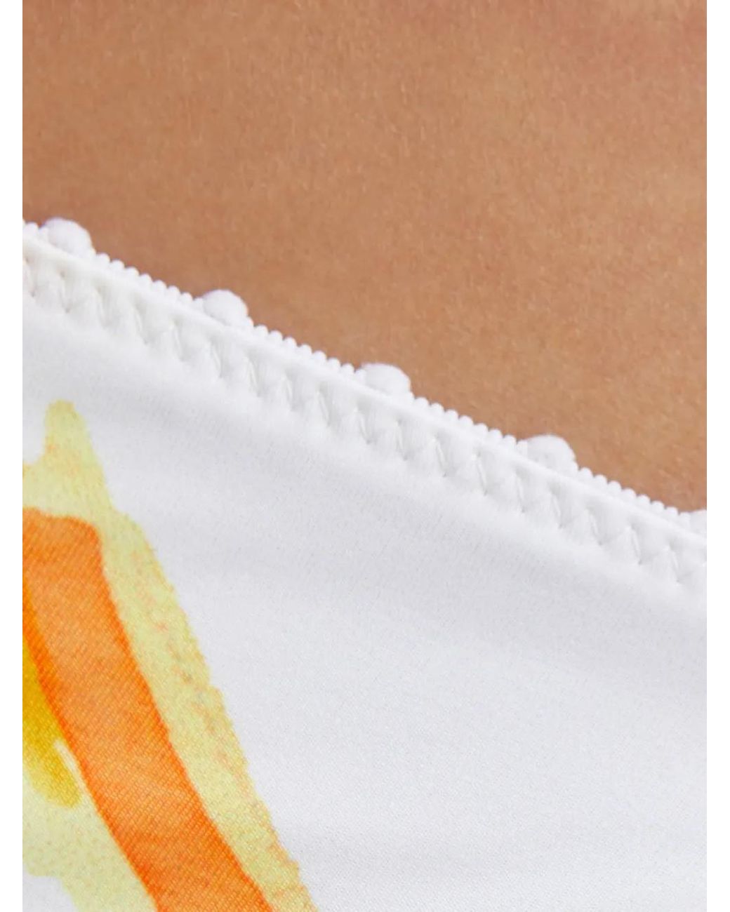 Charo Ruiz Orange Marisa Abstract-Print Bikini Bottoms