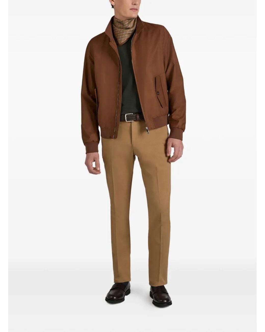 Montedoro Brown Veste À Fermeture Zippée for men