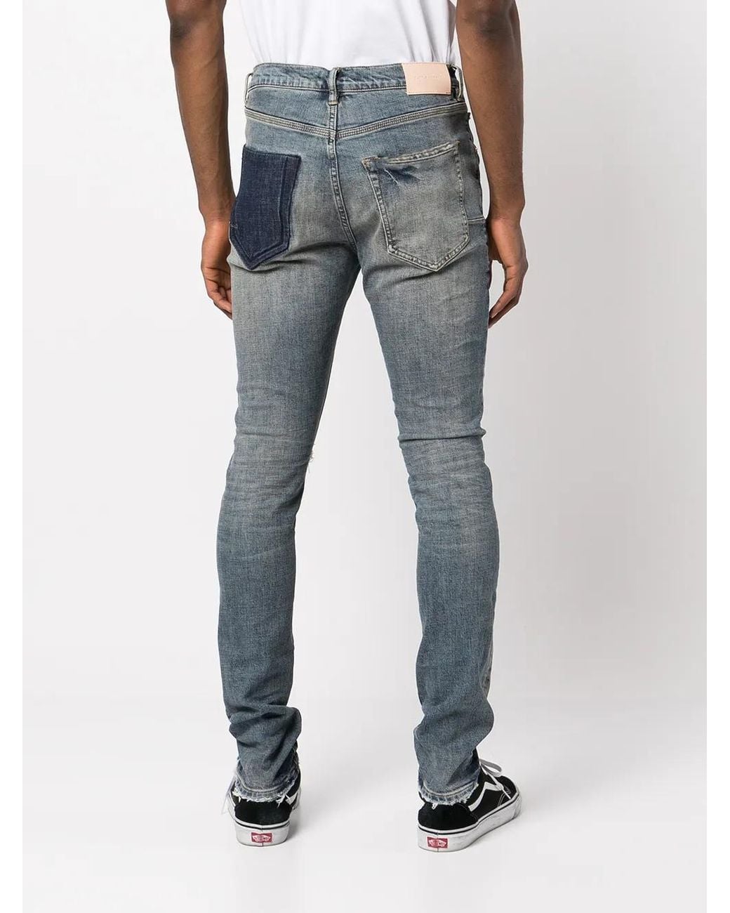 Purple Brand Blue Jean Slim À Taille Basse for men